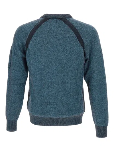 C.p. Company Lens-appliqué Crew-neck Pullover In Blue