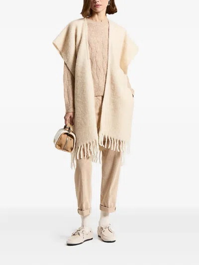 Peserico Corduroy-texture Cuffed Trousers In Neutral