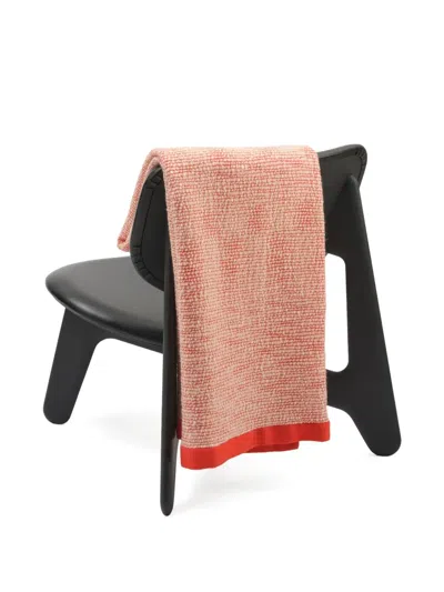 Tom Dixon Thread Bordered Throw (180cm X 140cm) In Orange