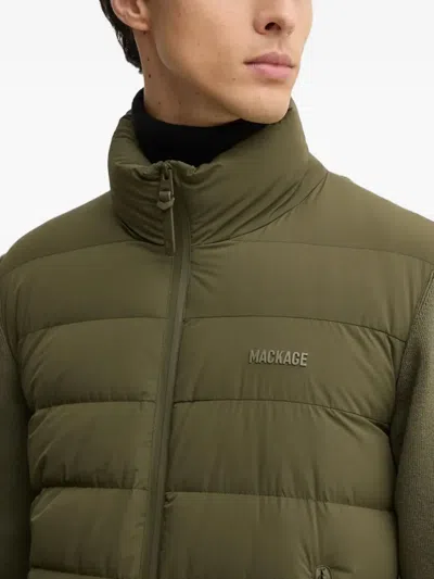 Mackage Haney-city Padded Panelled Jacket In Green