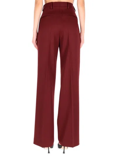 Dries Van Noten Wide Leg Wool Trousers Featuring Pockets In Brown