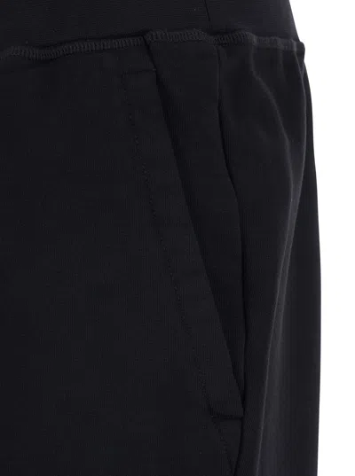 Dsquared2 Men Black Pants With Elastic Waist And Logo Lettering On The Leg In Cotton Man In Black