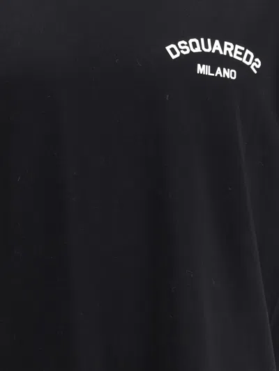 Dsquared2 Dsquared Men Black Cotton T-shirt In Black