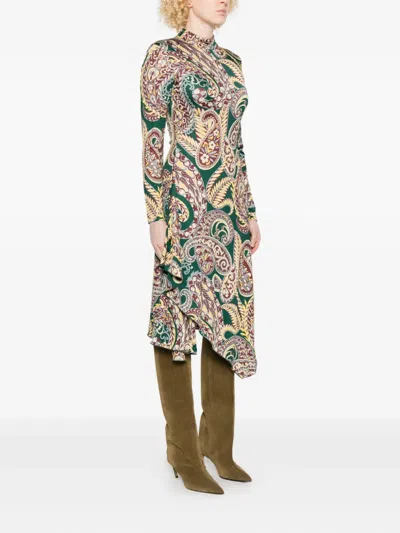 Etro Paisley Print Dress In Multi