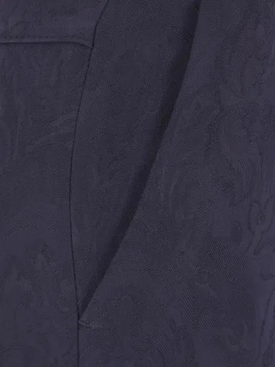Etro Women Paisley Print Pants In Black