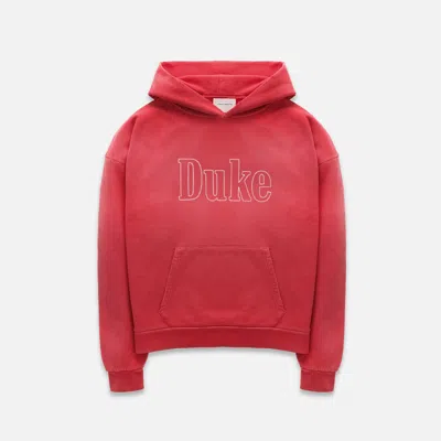 Duke & Dexter Men's Duke Red Chainstitch Hoodie In Red