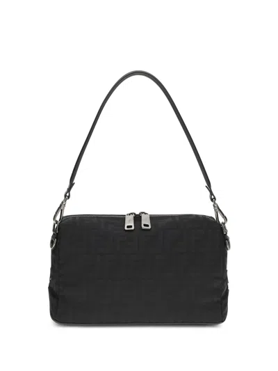 Fendi Men Lui Nylon Messenger Bag In Black
