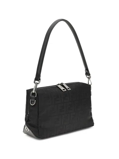 Fendi Men Lui Nylon Messenger Bag In Black