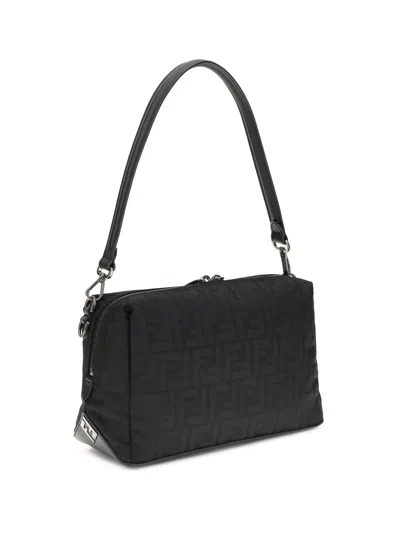 Fendi Men Lui Nylon Messenger Bag In Black