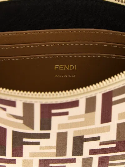 Fendi Pouch With Chain In Multicolor Ff Fabric In Multi