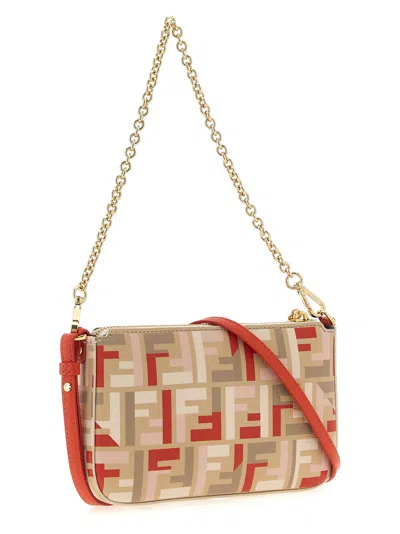 Fendi Baguette Clutch Multicolor In Neutral