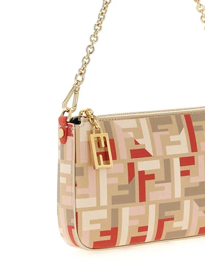 Fendi Baguette Clutch Multicolor In Neutral