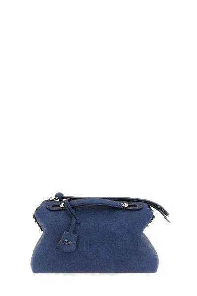Fendi By The Way Soft Minibag In Blue Denim-effect Leather In Blue