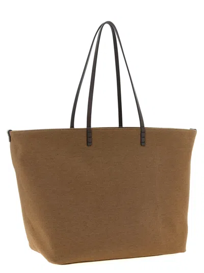 Fendi Women Brown Roll Large Reversible Shopper Bag In Brown