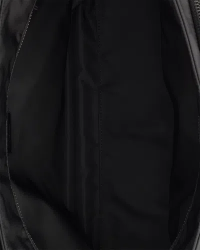 Prada Pattina Shoulder Bag Adjustable Strap In Black