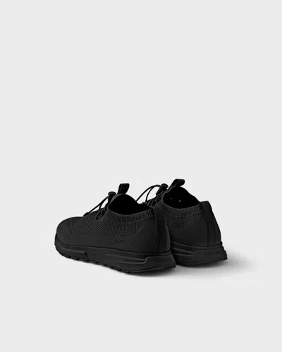 Prada Prax Elasticated-lace Logo Sneakers In Black