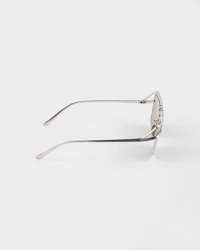 Prada Double-bridge Square Sunglasses In Brown