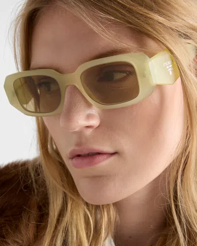 Prada Rectangular-frame Sunglasses In Neutral