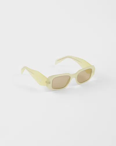 Prada Rectangular-frame Sunglasses In Neutral