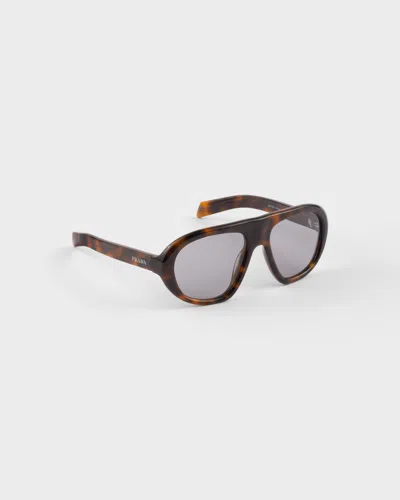 Prada Tortoiseshell Pilot-frame Sunglasses In Brown