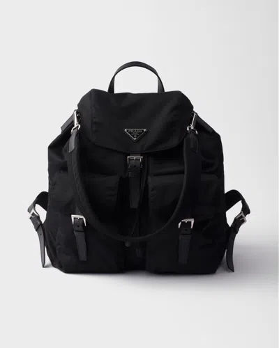 Prada Front-pockets Backpack In Black
