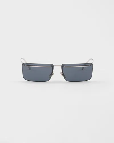 Prada Pr C53s 1bc70b Argento Sunglasses In Gray