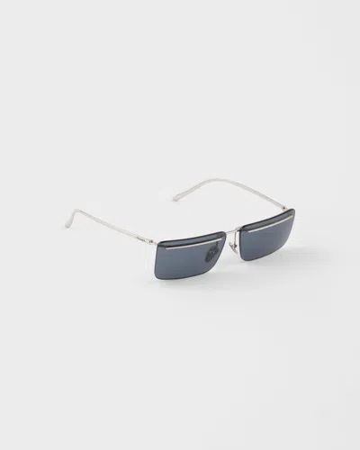 Prada Pr C53s 1bc70b Argento Sunglasses In Gray