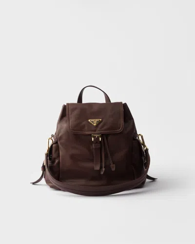 Prada Explore Medium Nappa Leather Backpack In Brown