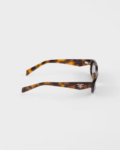 Prada Rectangle Sunglasses In Brown