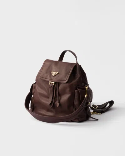 Prada Explore Medium Nappa Leather Backpack In Brown