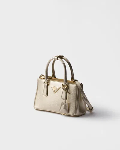 Prada Galleria Patent Saffiano Leather Mini-bag In Multi