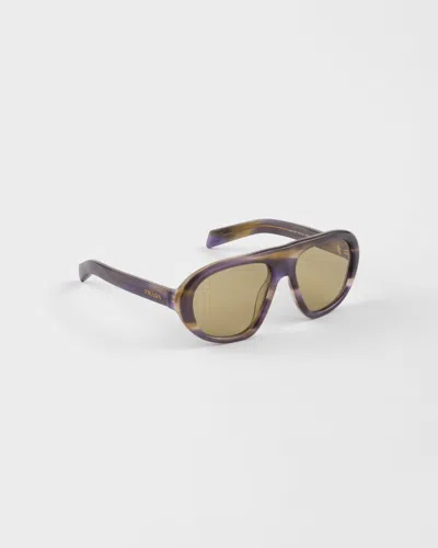 Prada Pr C05s 23g70g Laguna A Righe Glasses In Brown