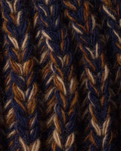 Prada Womens Blue Argyle Wool-knitted Beanie In Brown