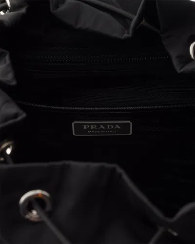 Prada Zipper Logo-detail Backpack In Black