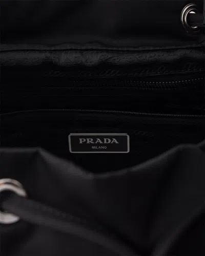 Prada Womens Black Re-nylon Medium Woven Backpack In Black