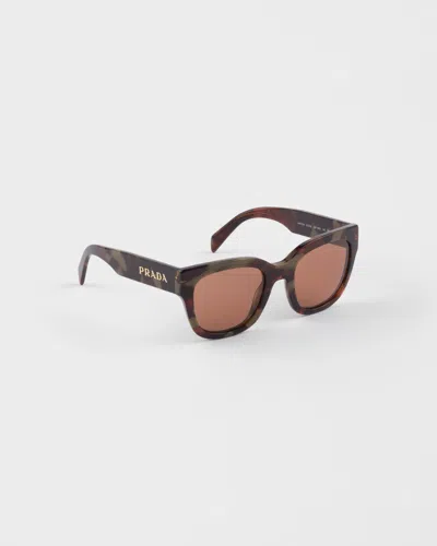 Prada Sunglasses With  Logo In Brown