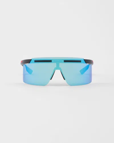 Prada Linea Rossa Adjustable-nose-pads Sunglasses In Blue