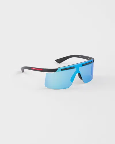 Prada Linea Rossa Adjustable-nose-pads Sunglasses In Blue