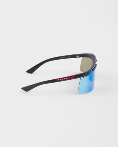 Prada Linea Rossa Adjustable-nose-pads Sunglasses In Blue