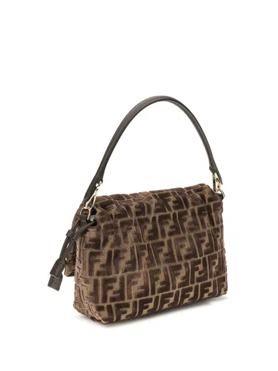 Fendi Women Medium Mamma Baguette Shoulder Bag In Brown