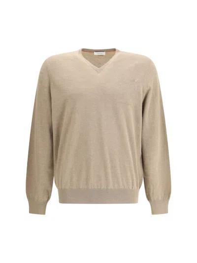 Ferragamo Men Pocket-detail Sweater In Neutral