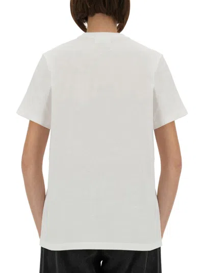 Ganni White Organic Cotton T-shirts In White