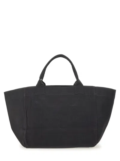 Ganni Banana Print Xxl Tote Bag In Black