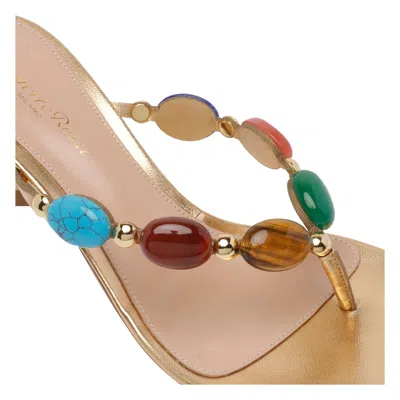 Gianvito Rossi Shanti Thong 70mm Leather Sandals In Multi