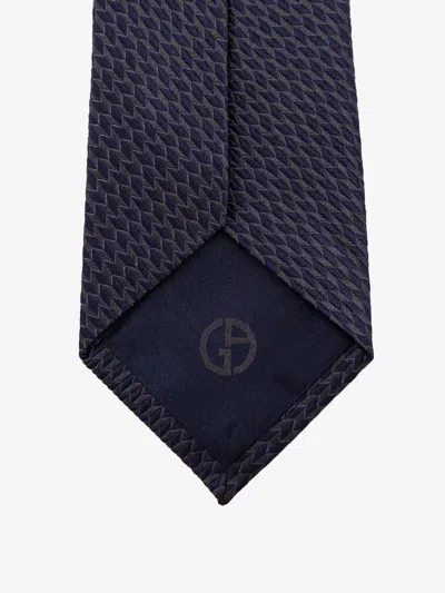 Giorgio Armani Men Silk Tie In Black