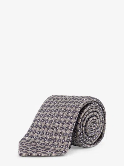 Giorgio Armani Men Silk Tie In Brown