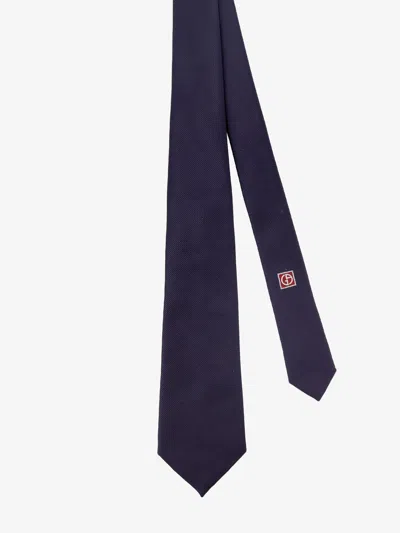 Giorgio Armani Men Silk Tie In Brown