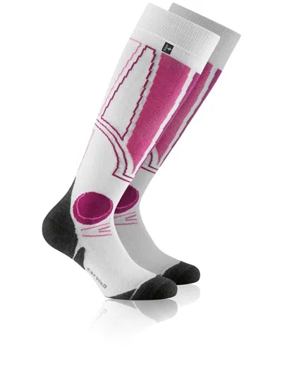 Rohner Graphic-pattern Knee-high Socks In White
