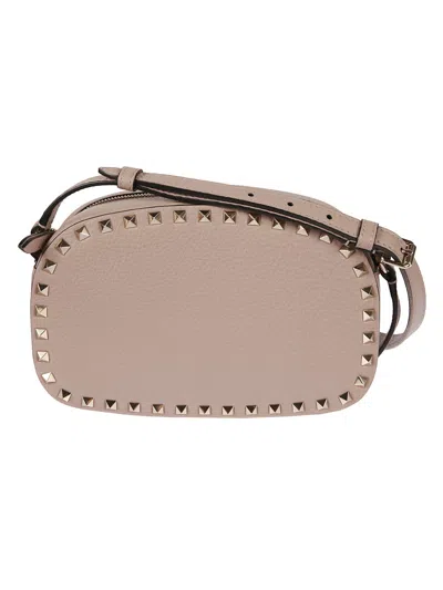 Valentino Women Beige Rockstud Crossbody Bag, Onesize Luxury Crossbody Bags For Women Darveys In Neutral