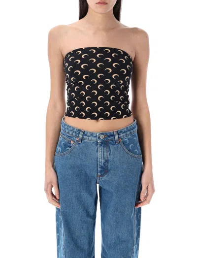 Marine Serre Moon Printed Jersey Sleeveless Tube Top In Multi
